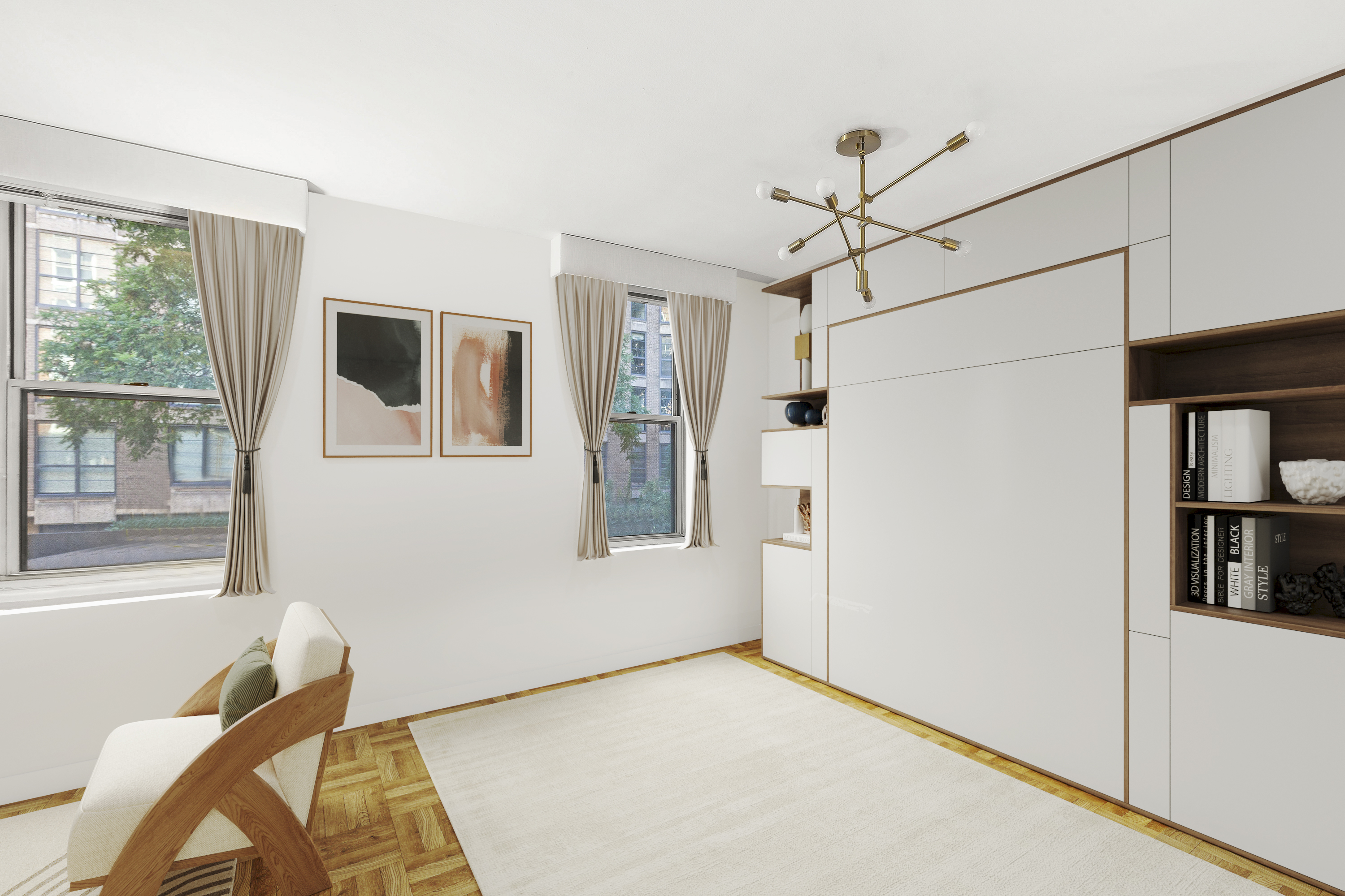 13 West 13th Street, Unit 2DS Manhattan, NY 10011 - Photo 5 of 19 a view of livingroom with furniture window and wooden floor