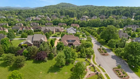 an aerial view of multiple house