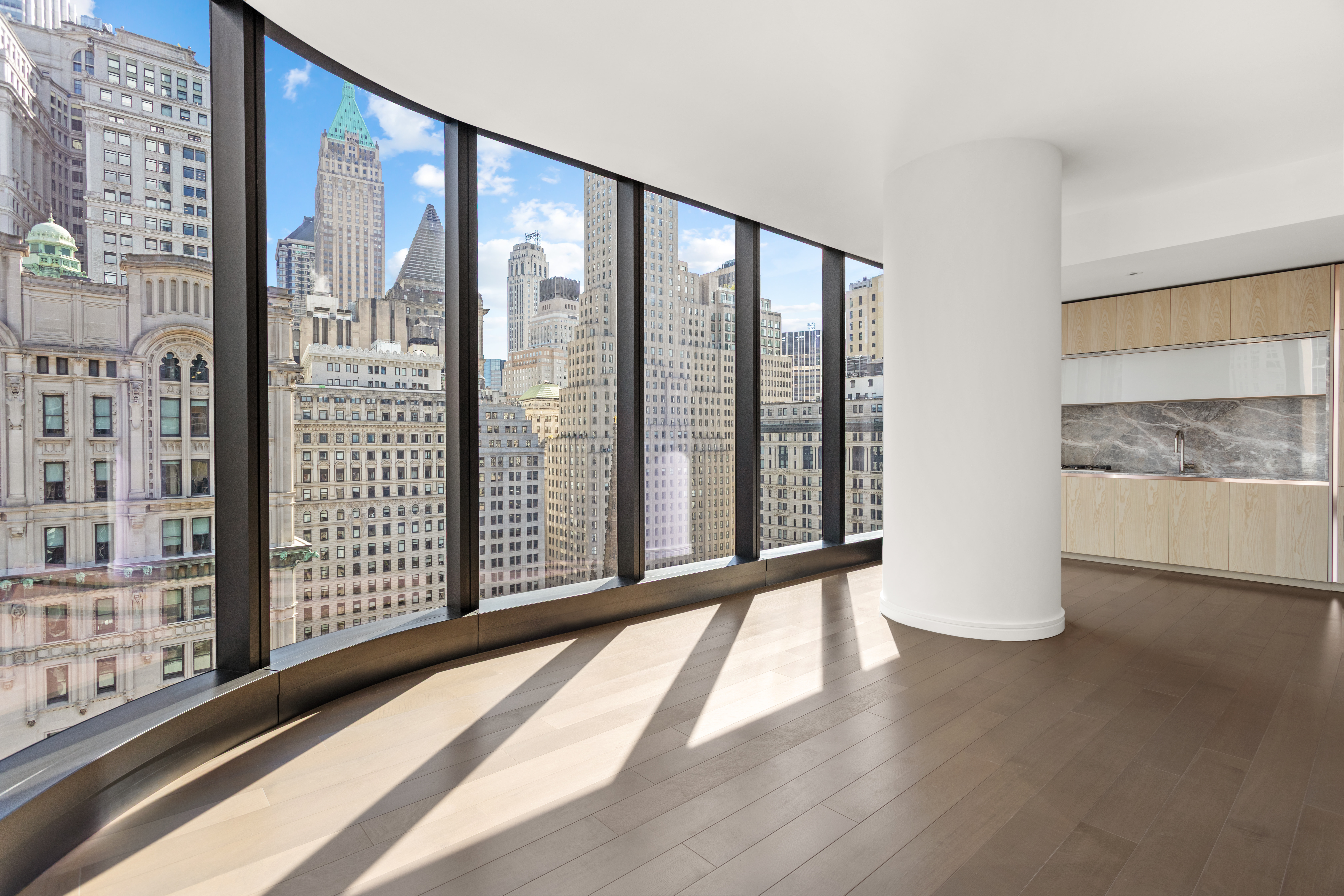 125 Greenwich Street, Unit 31A Manhattan, NY 10006 - Photo 9 of 23 a view of staircase with city view