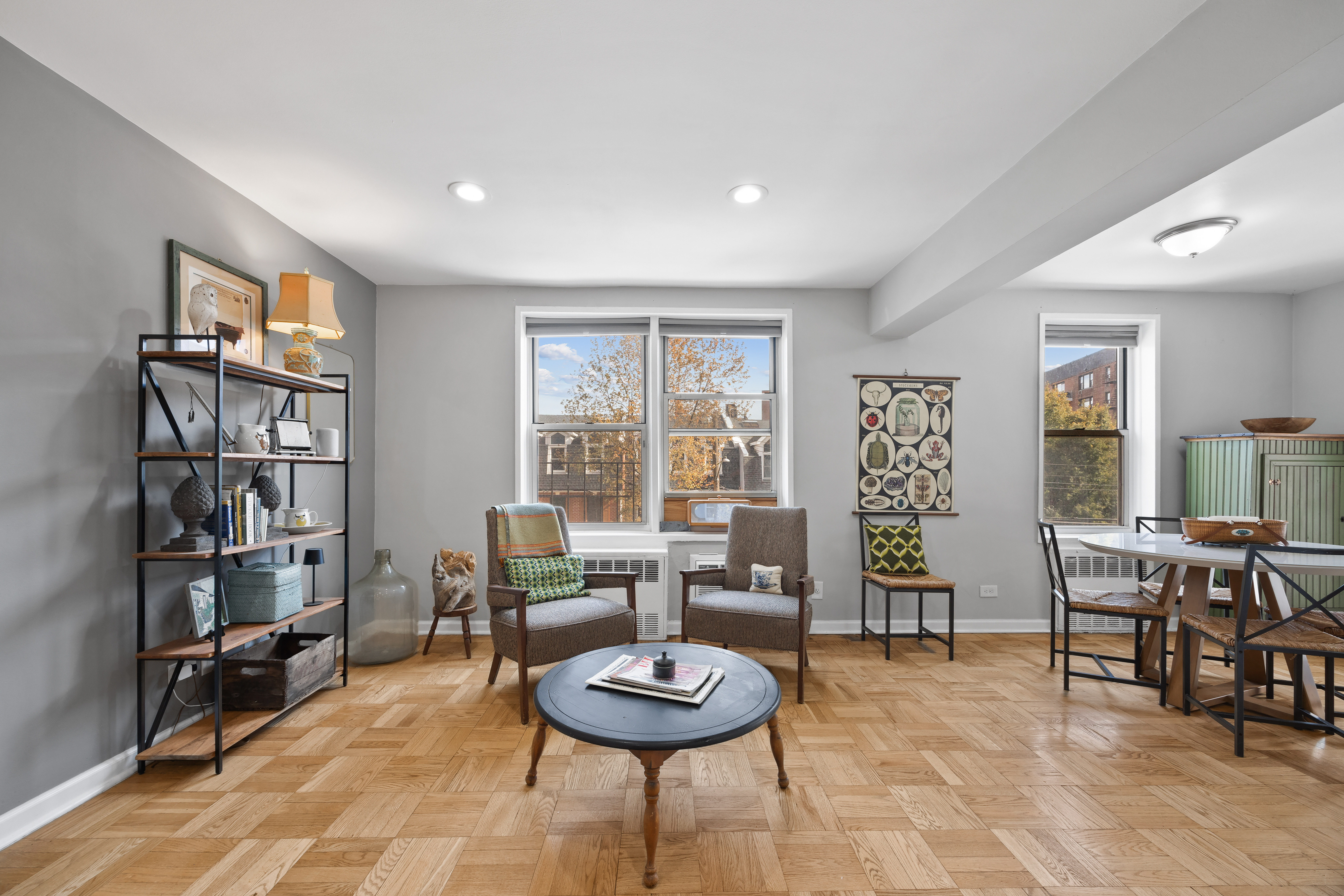 255 Fieldston Terrace, Unit 2L Bronx, NY 10471 - Photo 6 of 32 a living room with furniture and a hard wood floor
