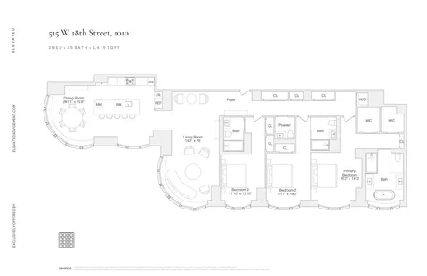 $6,495,000 | 515 West 18th Street, Unit 1010 | Chelsea