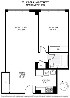 $629,000 | 301 East 22nd Street, Unit 11S | Gramercy