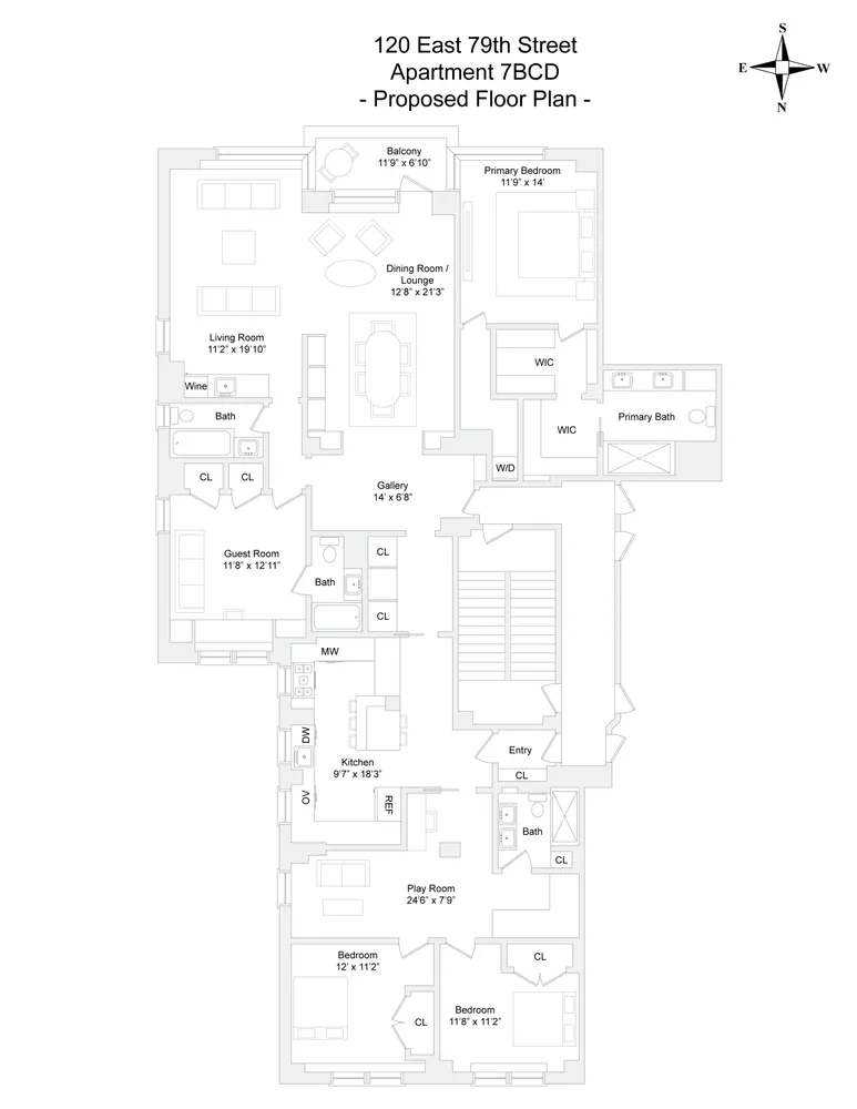 $3,500,000 | 120 East 79th Street, Unit 7BCD | Upper East Side