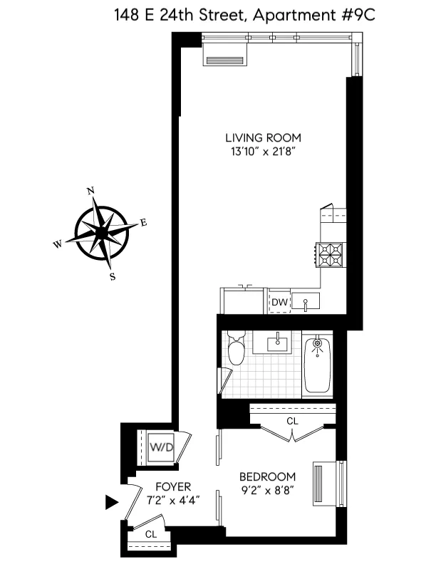 $4,500 | 148 East 24th Street, Unit 9C | Kips Bay