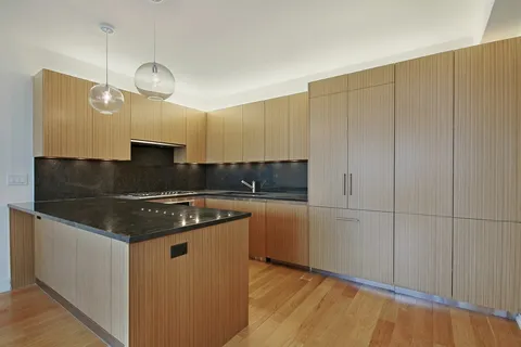 a kitchen with stainless steel appliances granite countertop a sink and a stove