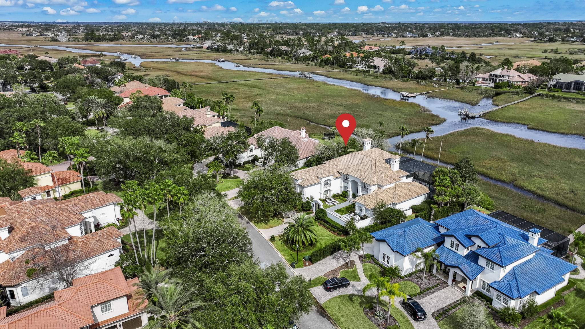 24624 Harbour View Drive Ponte Vedra Beach, FL 32082 - Photo 139 of 186 an aerial view of a houses with a lake view