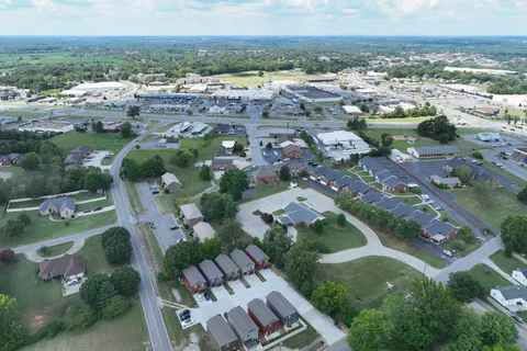 an aerial view of multiple house