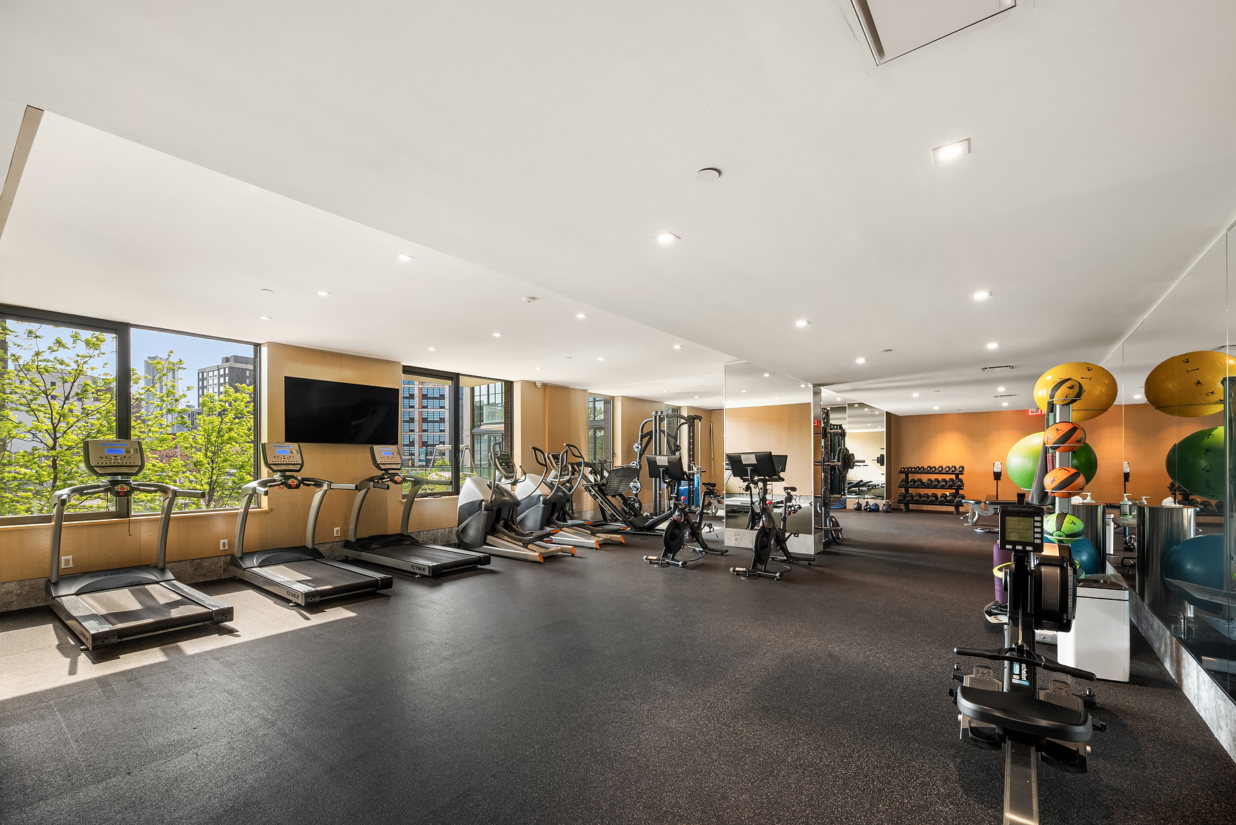 24-22 Jackson Avenue, Unit 311 Queens, NY 11101 - Photo 15 of 16 a view of a room with gym equipment