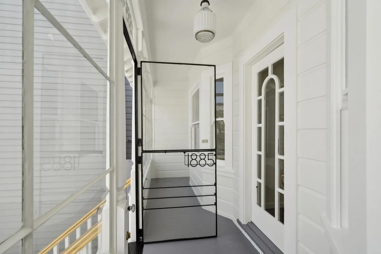 a view of a bathroom with a bathroom