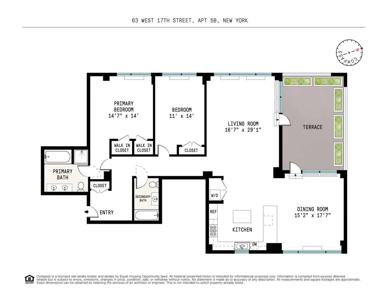 $2,995,000 | 63 West 17th Street, Unit 5B | Flatiron