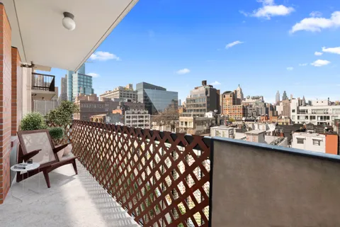 a view of city from balcony