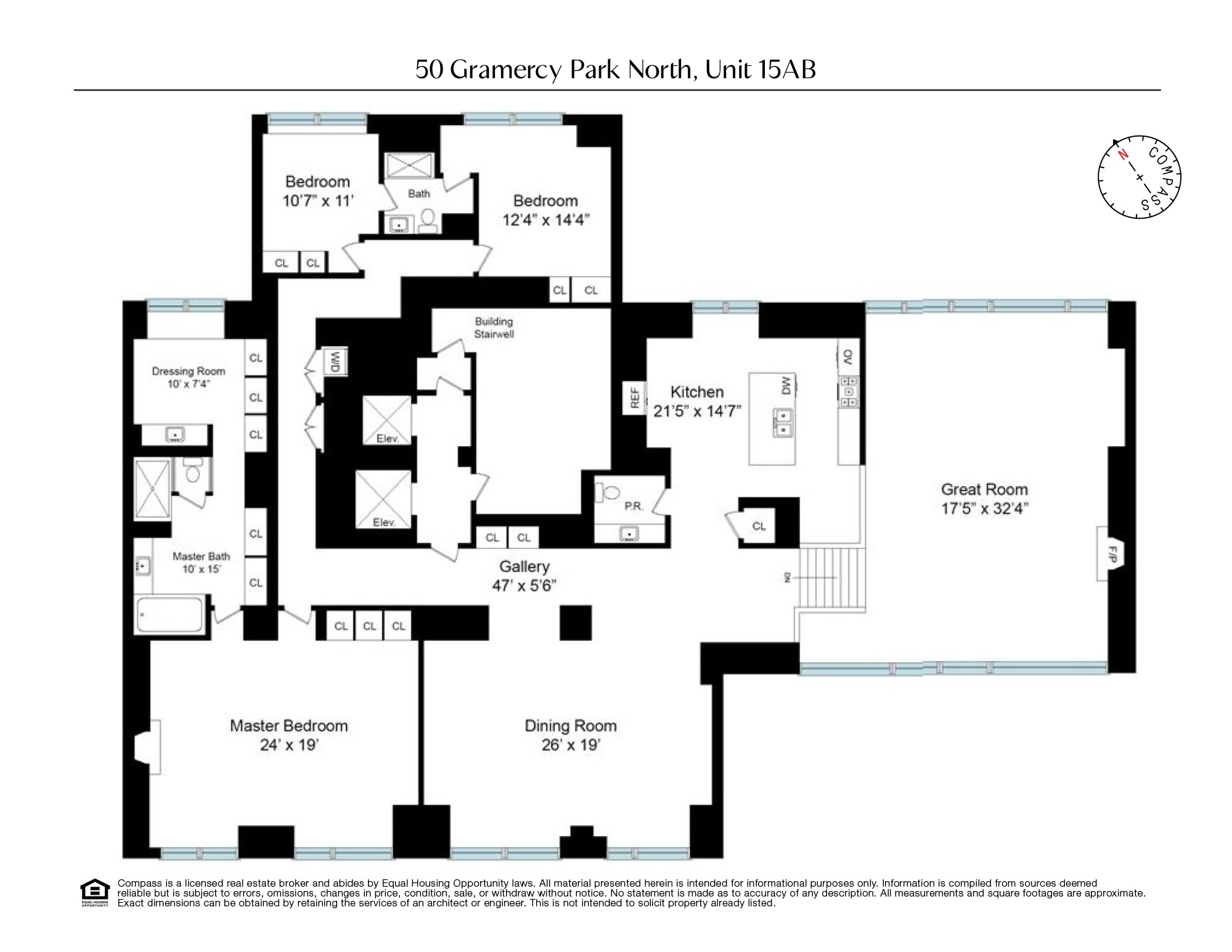 50 Gramercy Park North, Unit 15A Manhattan, NY 10010 - Photo 29 of 29 a picture of a floor plan