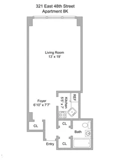 a picture of a bench in front of a wall