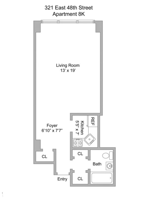 $3,250 | 321 East 48th Street, Unit 8K | Midtown East