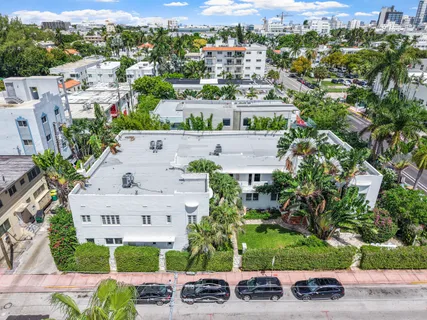 an aerial view of multiple house