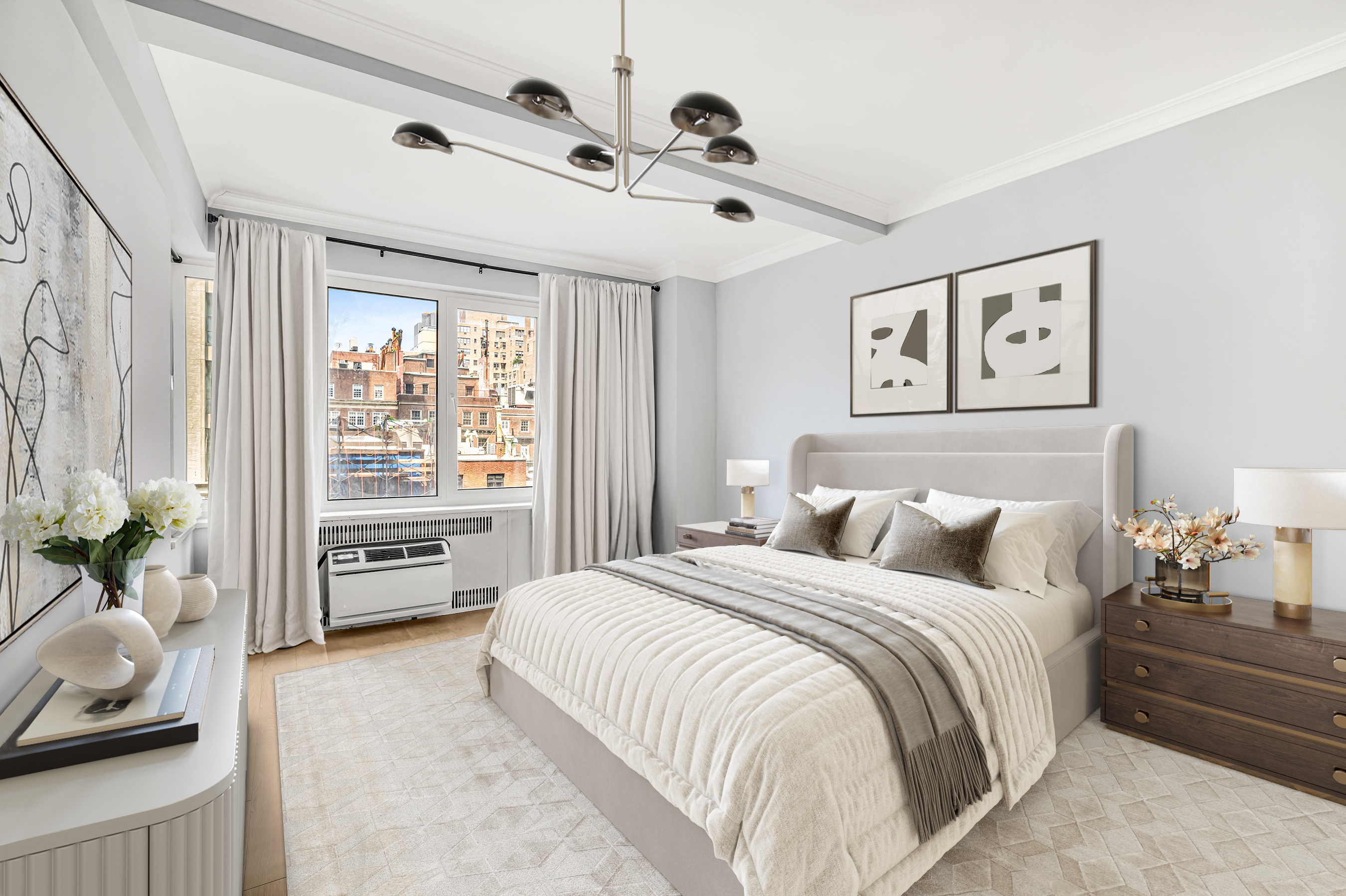 120 East 79th Street, Unit 7BC Manhattan, NY 10075 - Photo 5 of 12 a spacious bedroom with a bed and furniture