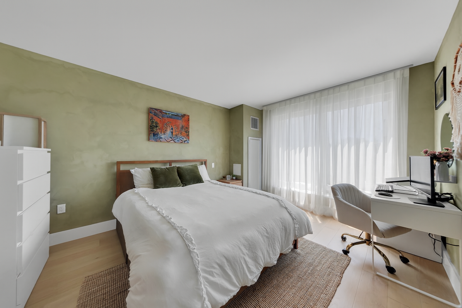 575 4th Avenue, Unit 3F Brooklyn, NY 11215 - Photo 4 of 15 a bedroom with a bed and a desk