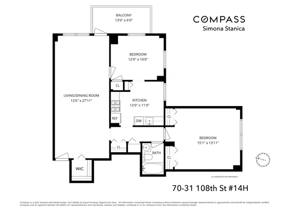 $585,000 | 70-31 108th Street, Unit 14H | Forest Hills