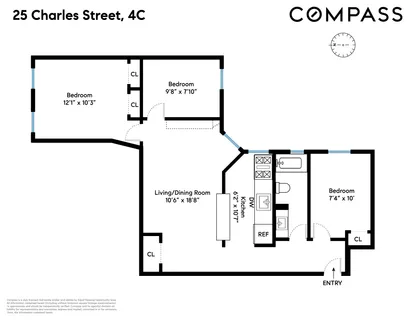 $1,125,000 | 25 Charles Street, Unit 4C | West Village