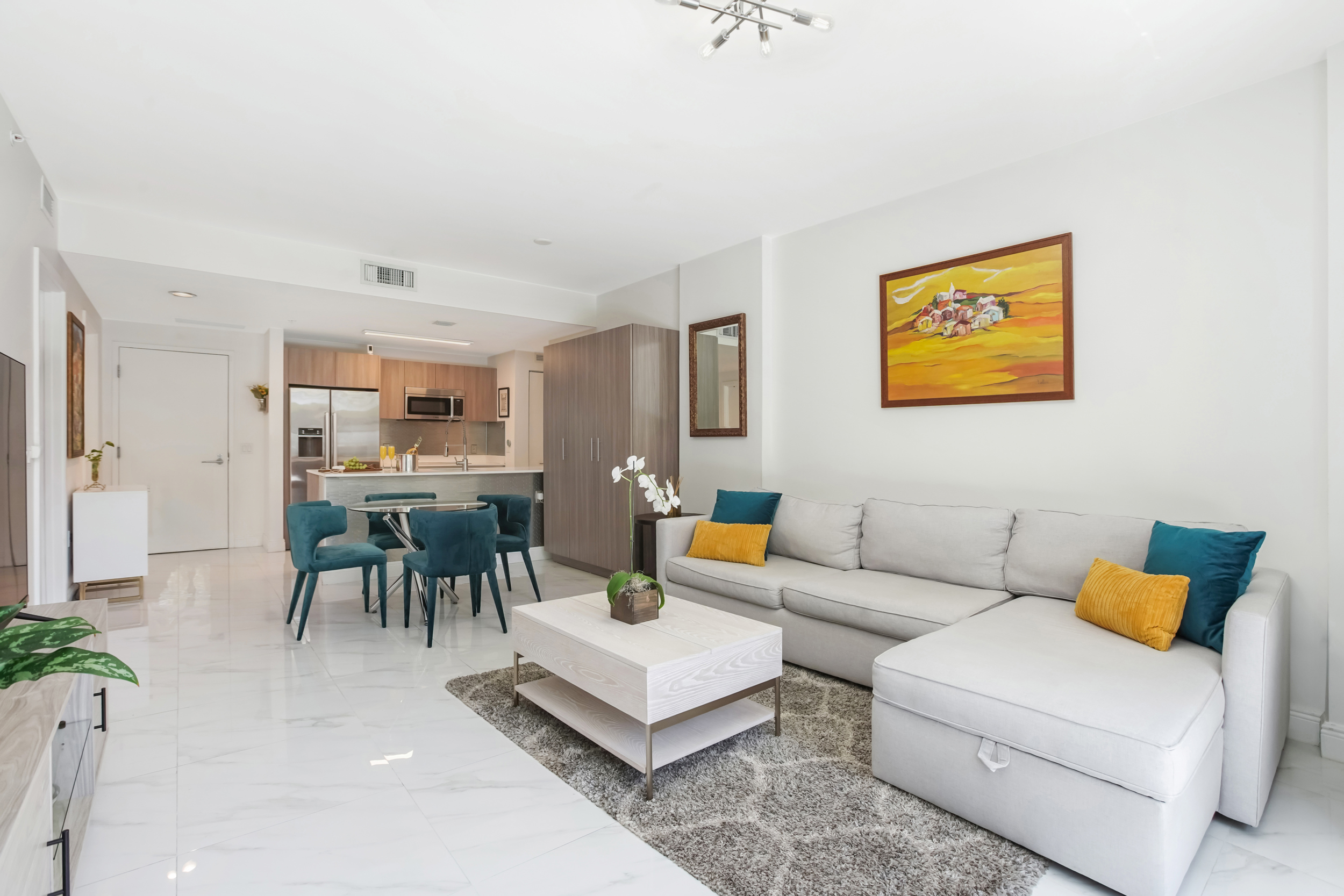 201 Southwest 17th Road, Unit 311 Miami, FL 33129 - Photo 10 of 21 a living room with furniture and kitchen view