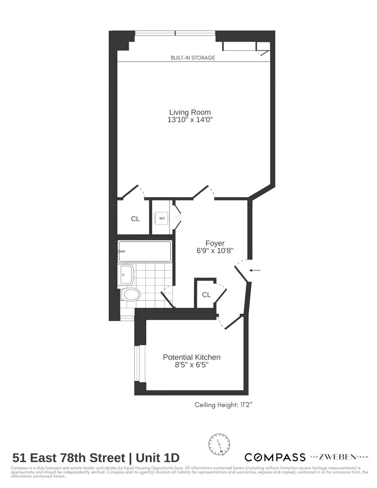 $450,000 | 51 East 78th Street, Unit 1D | Upper East Side
