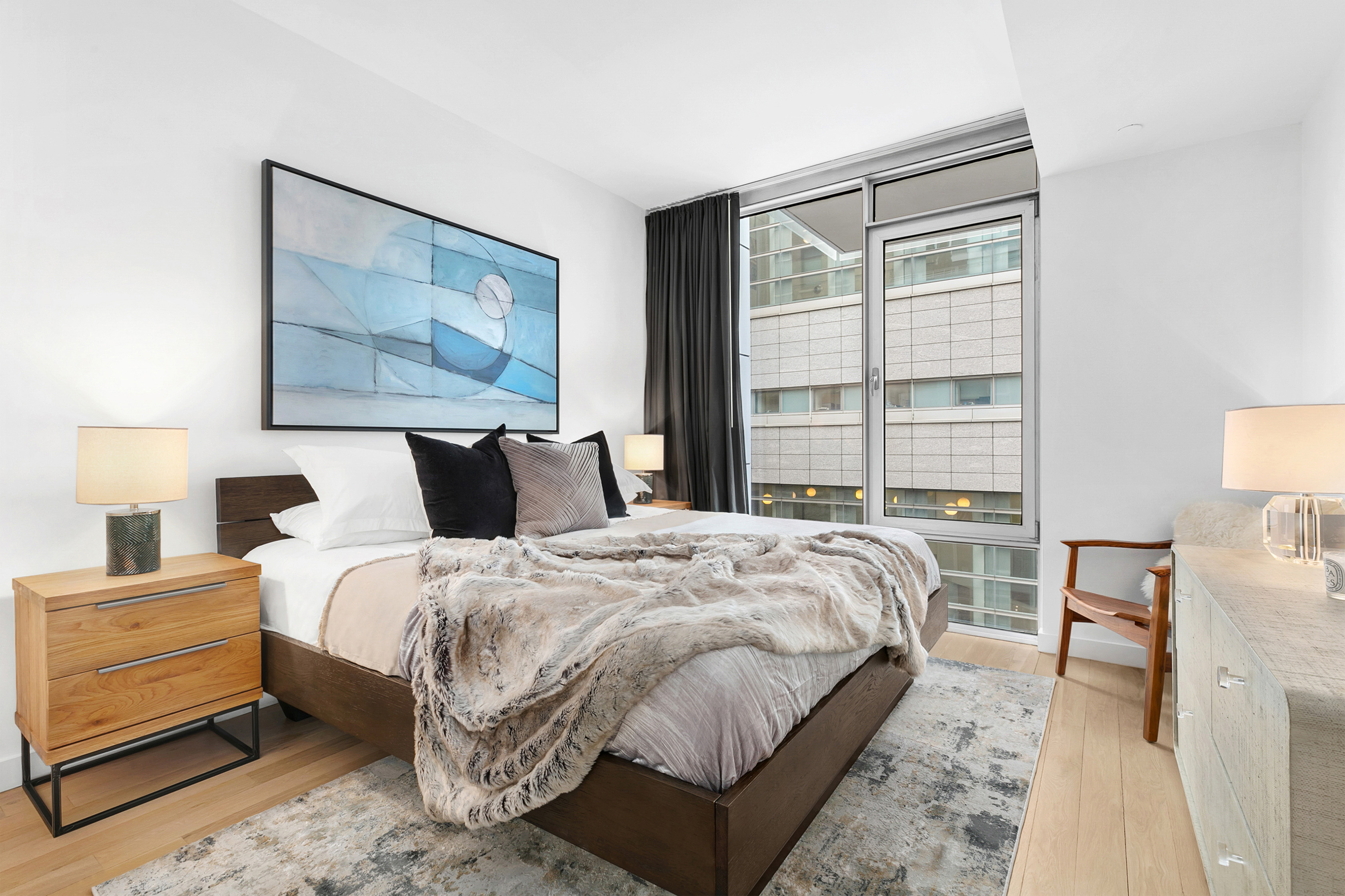 50 Franklin Street, Unit 9A Manhattan, NY 10013 - Photo 4 of 7 a bedroom with bed and a window