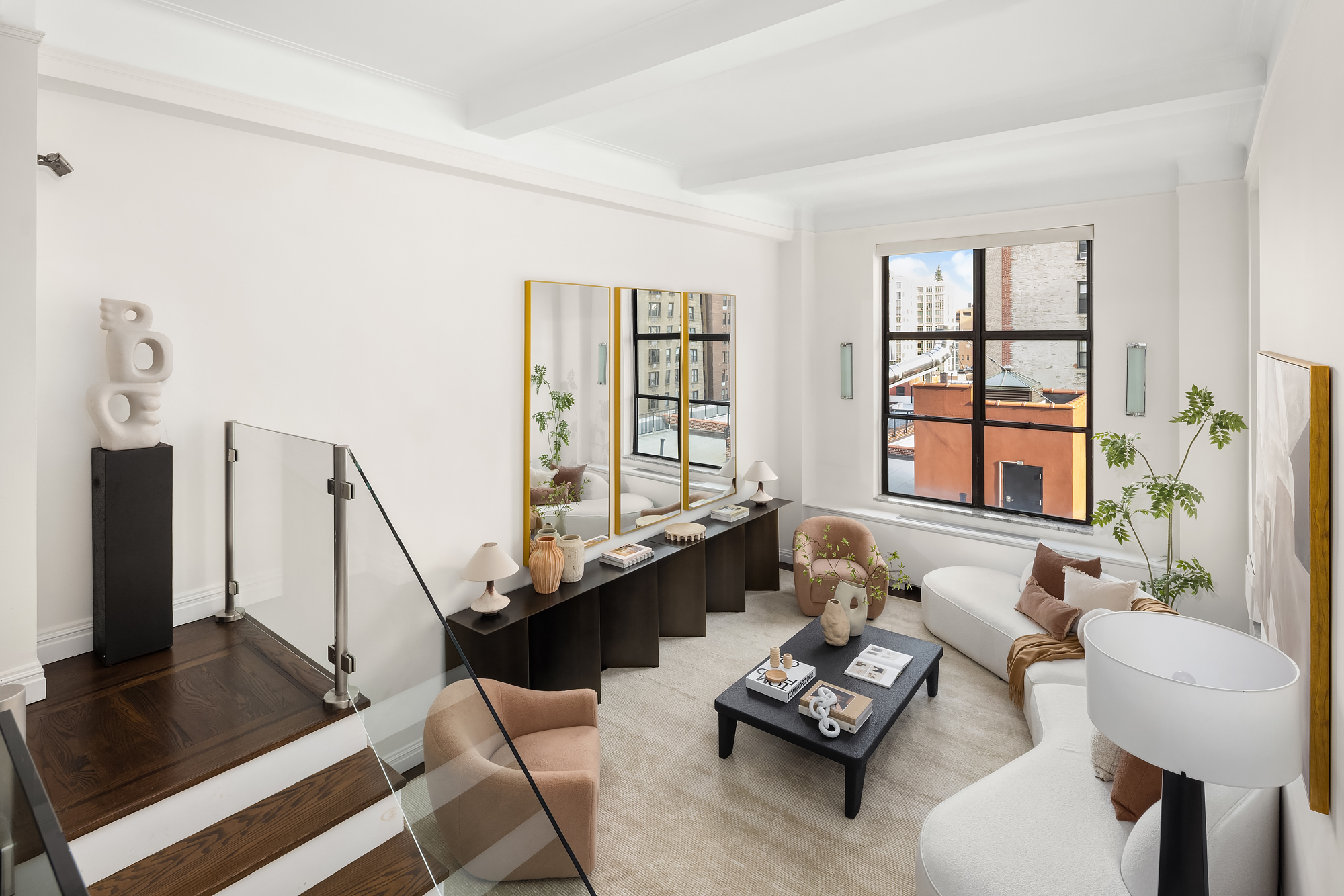 49 East 96th Street, Unit 9B Manhattan, NY 10128 - Photo 8 of 15 a living room with furniture and a window