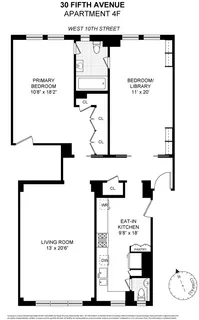 $2,350,000 | 30 5th Avenue, Unit 4F | Greenwich Village