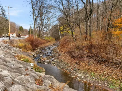 a view of city and mountain