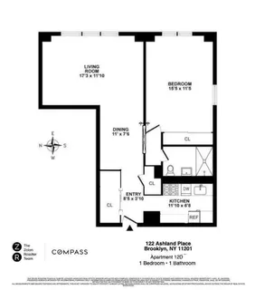 $649,000 | 122 Ashland Place, Unit 12D | Downtown Brooklyn