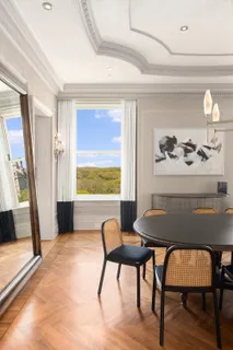 a workspace with furniture and window