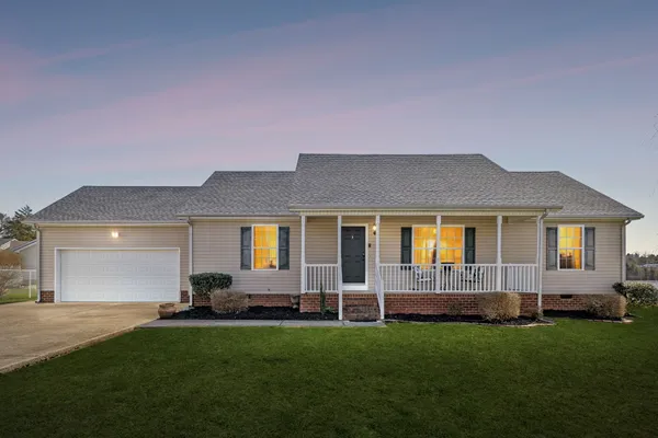 front view of house with a yard