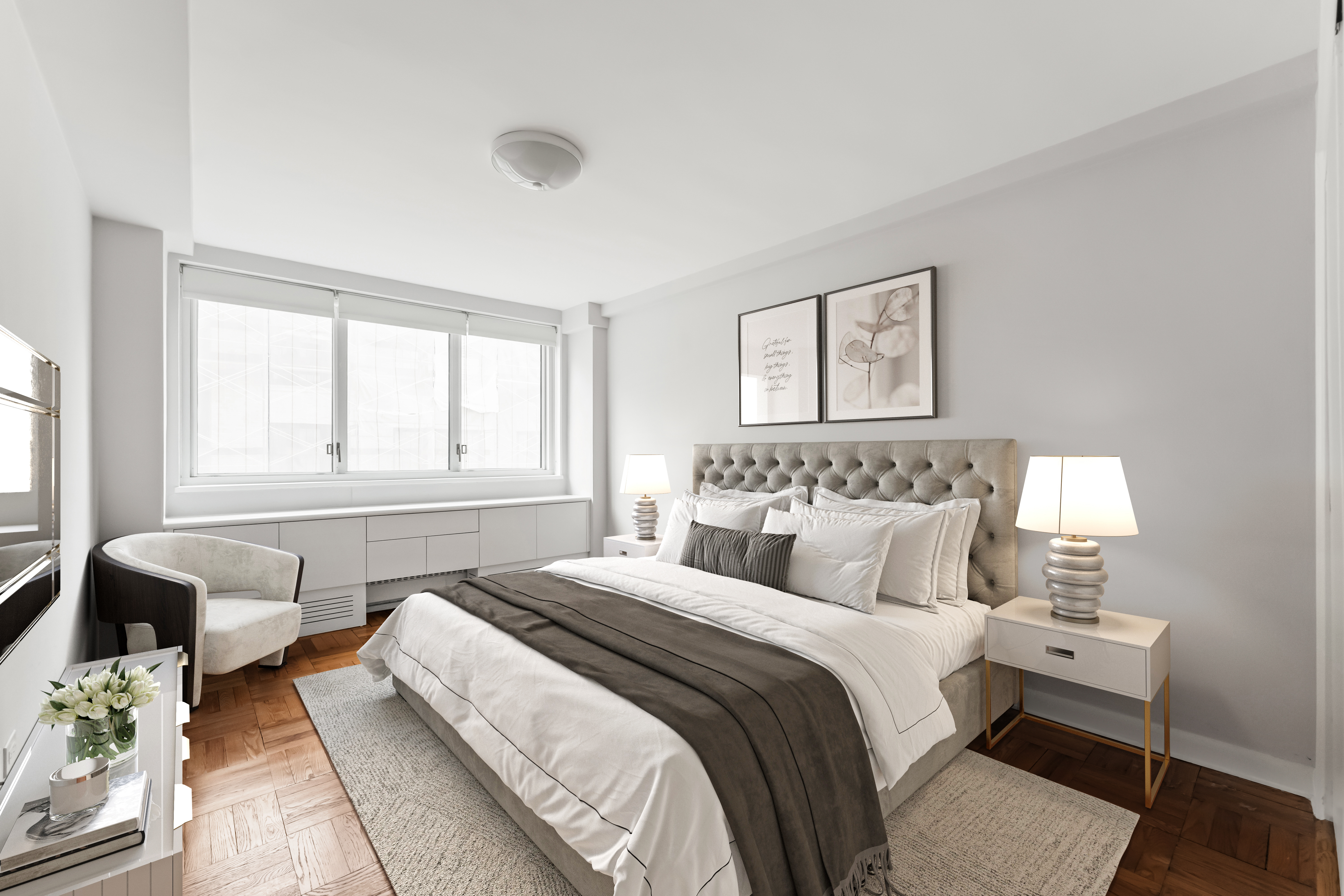 20 East 68th Street, Unit 11C Manhattan, NY 10065 - Photo 6 of 11 a bedroom with bed and a window