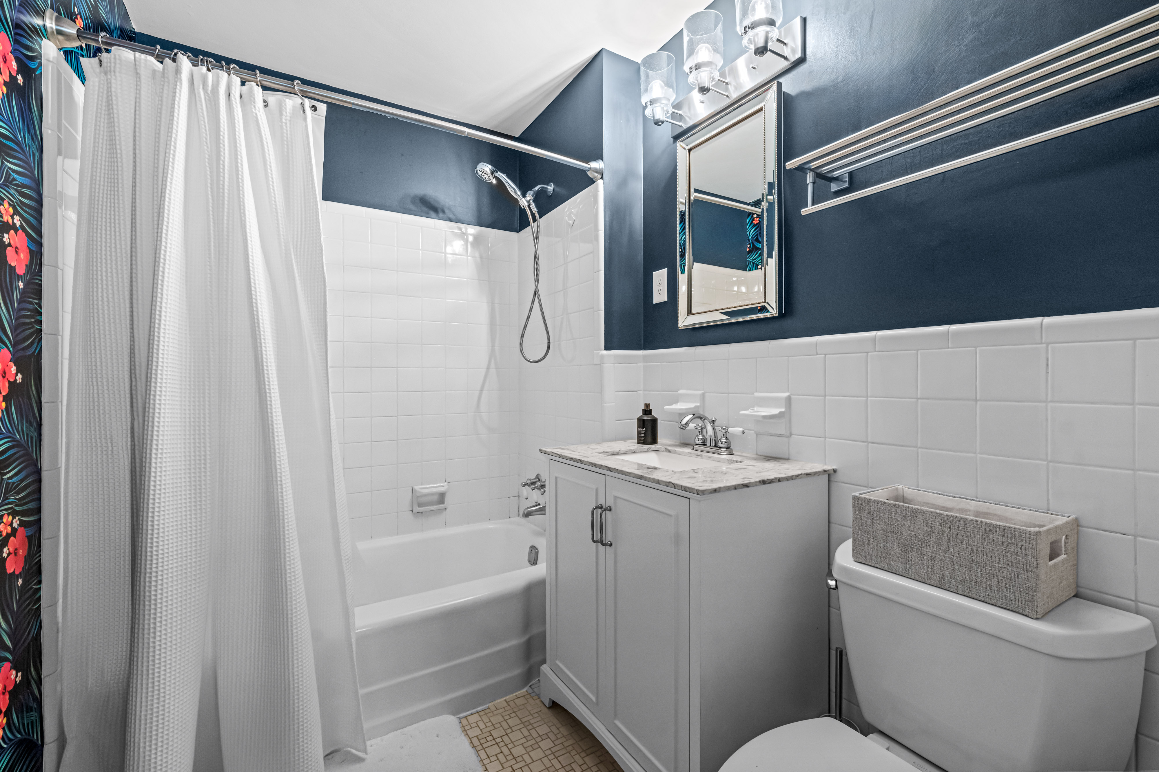 430 Pelham Road Cherry Hill, NJ 08034 - Photo 34 of 48 a bathroom with a granite countertop sink toilet and shower