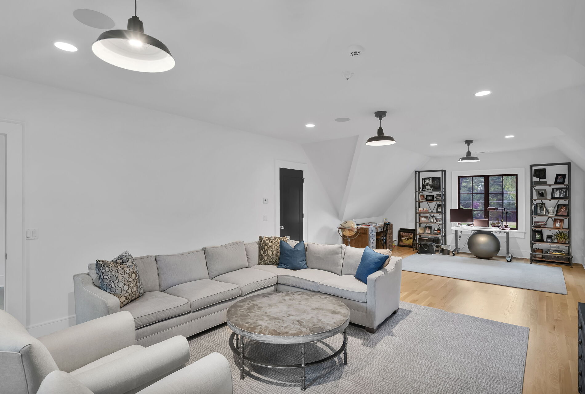 838 Seneca Road Franklin Lakes, NJ 07417 - Photo 59 of 92 a living room with furniture and kitchen view