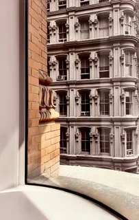 a front view of a multi story building