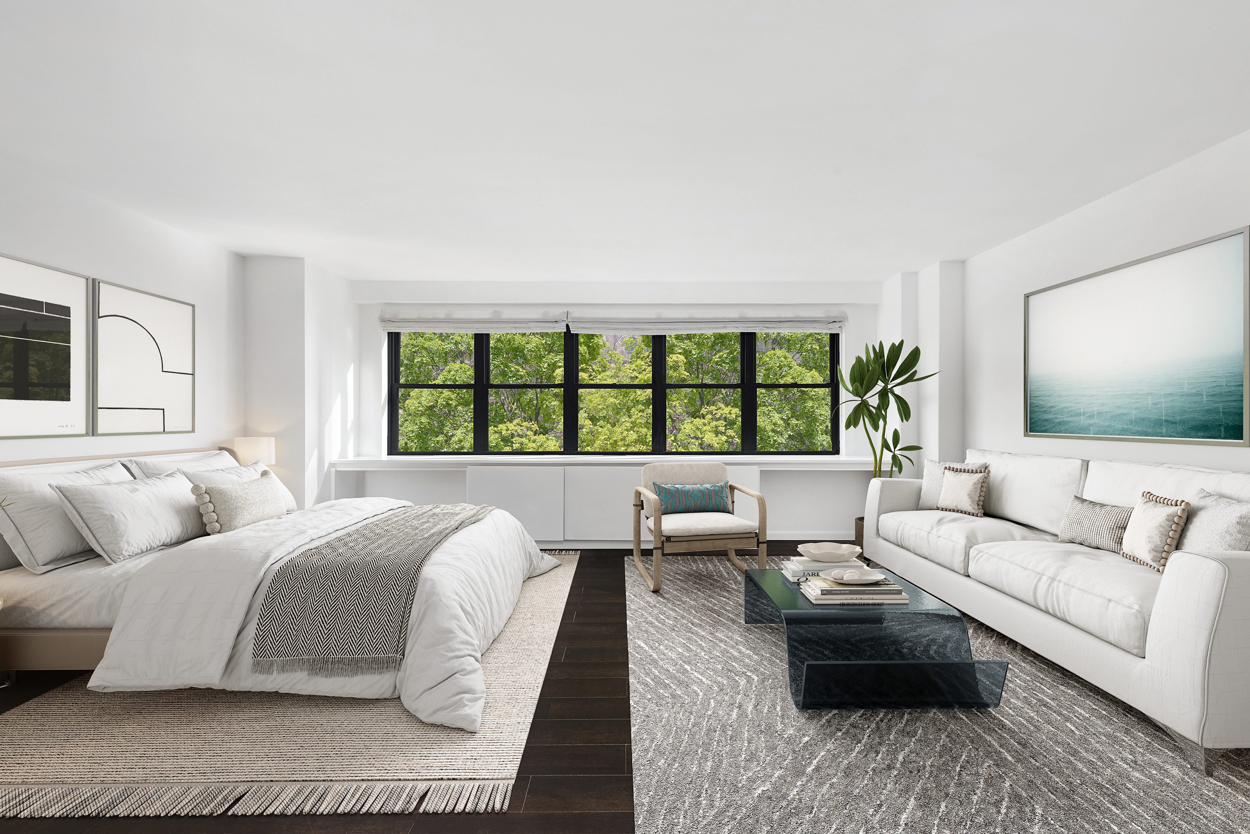 330 3rd Avenue, Unit 5D Manhattan, NY 10010 - Photo 1 of 15 a living room with furniture and a large window