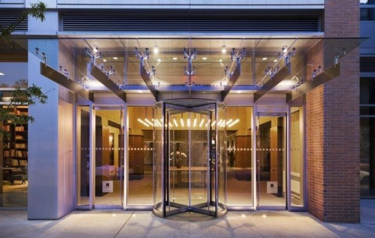 450 West 17th Street, Unit 1709 Manhattan, NY 10011 - Photo 24 of 27 a view of a glass door with a glass door