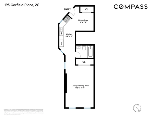 $425,000 | 195 Garfield Place, Unit 2G | Park Slope