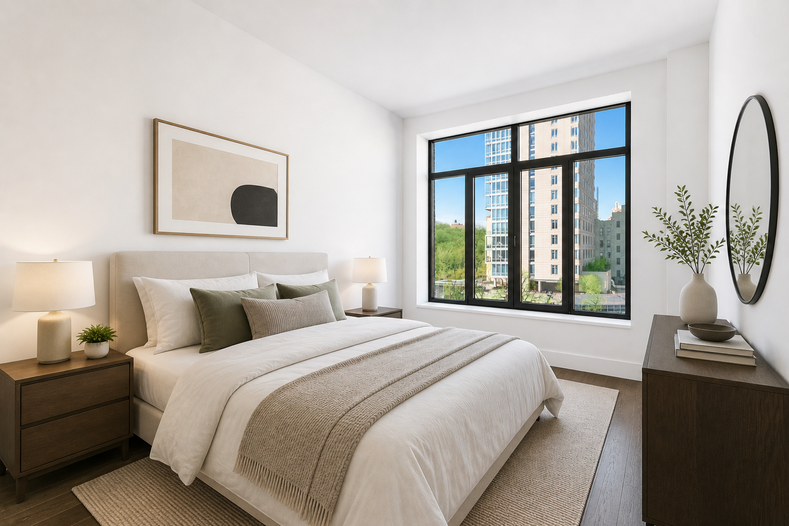 10 Lenox Avenue, Unit 5D Manhattan, NY 10026 - Photo 4 of 13 a bedroom with a bed and a window