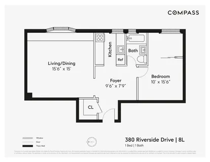 $679,000 | 380 Riverside Drive, Unit 8L | Morningside Heights
