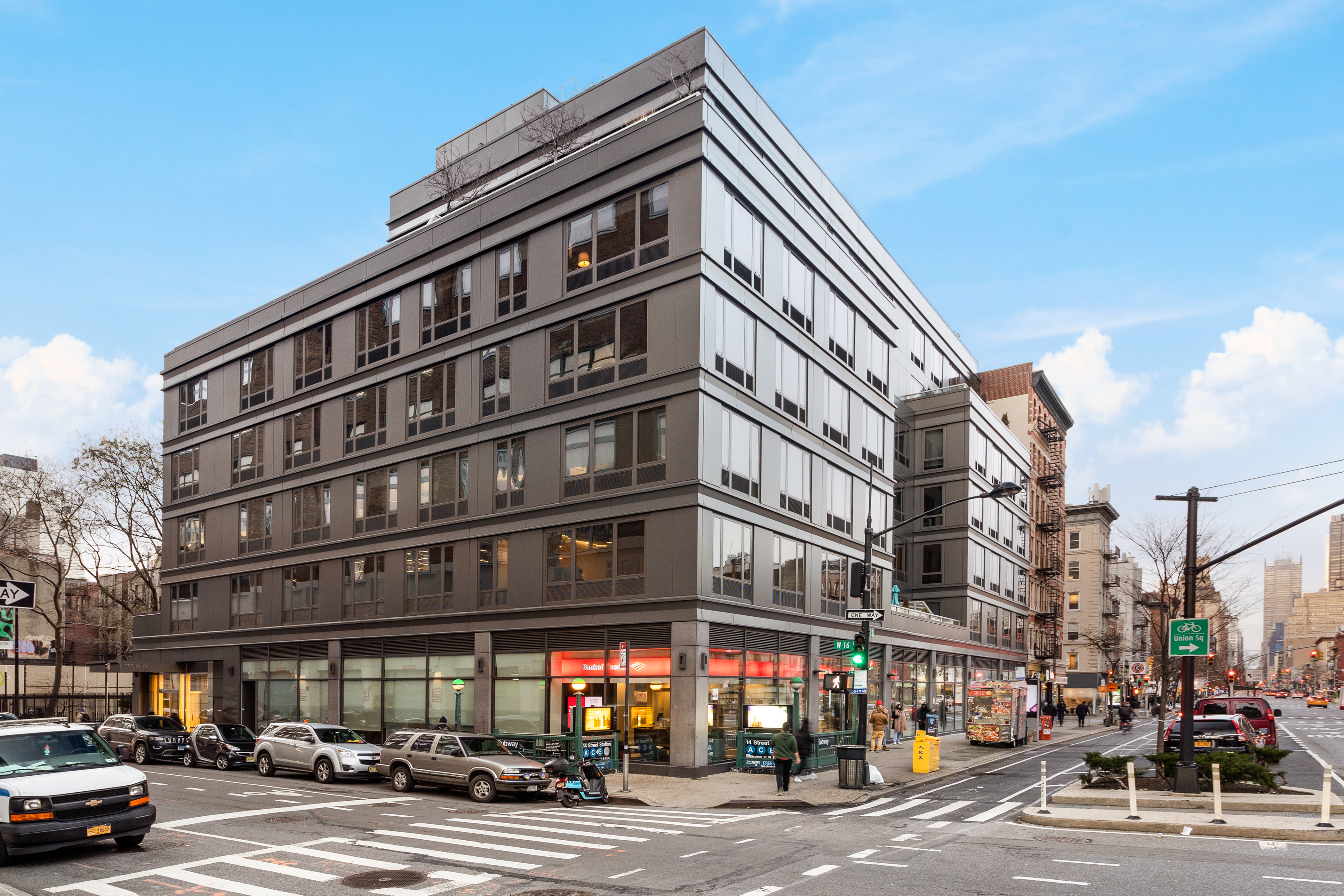 305 West 16th Street, Unit 5B Manhattan, NY 10011 - Photo 14 of 15 a front view of a building with street view
