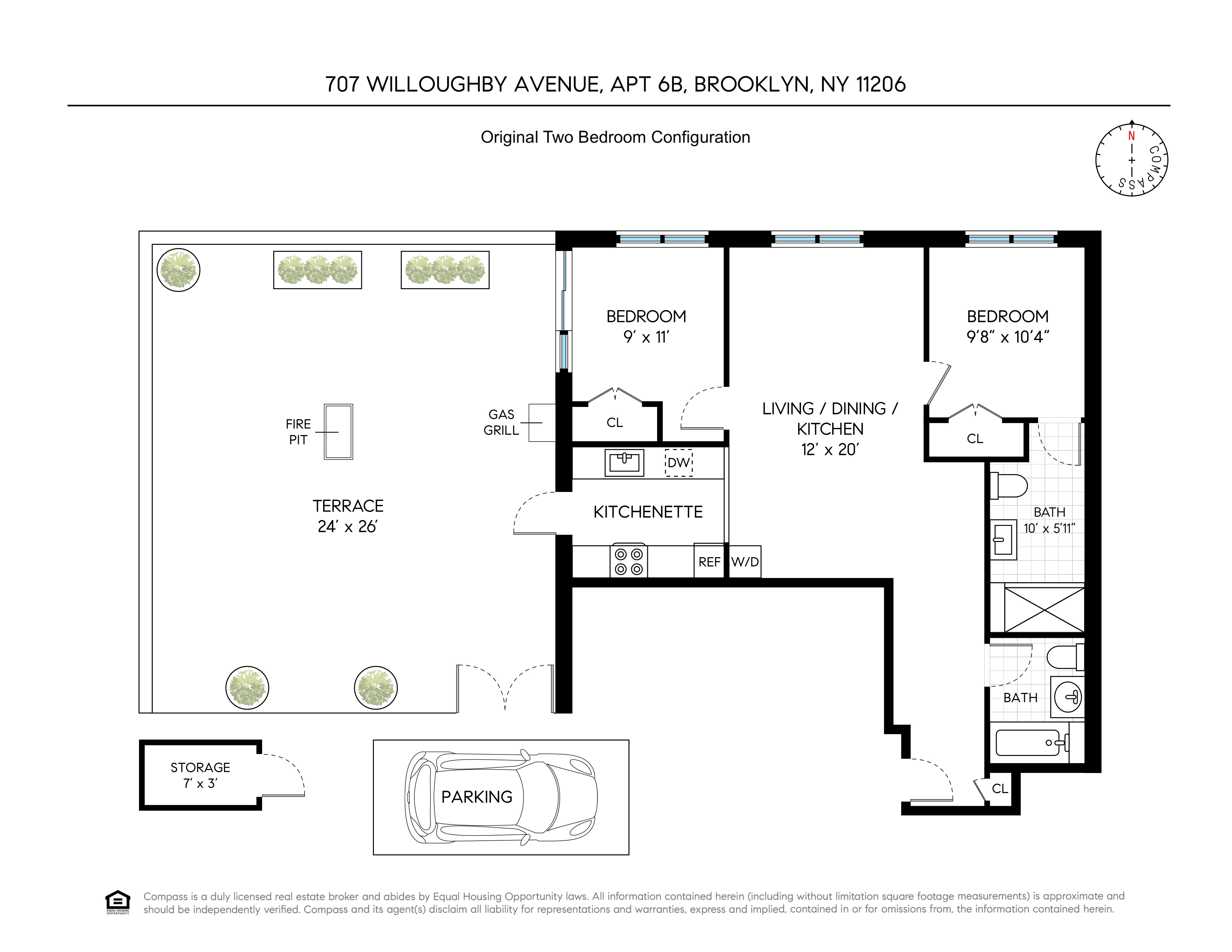 707 Willoughby Avenue, Unit 6B Brooklyn, NY 11206 - Photo 17 of 17 a picture of a floor plan