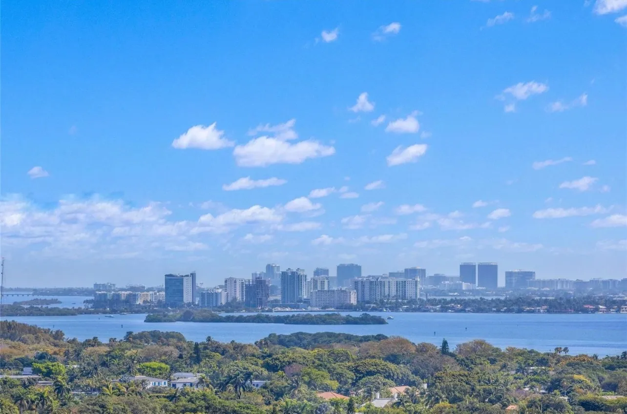 a view of a city with tall buildings