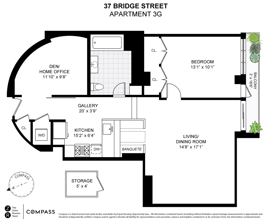 37 Bridge Street, Unit 3G Brooklyn, NY 11201 - Photo 11 of 11 a picture of a wall with a white bed and a painting on the wall