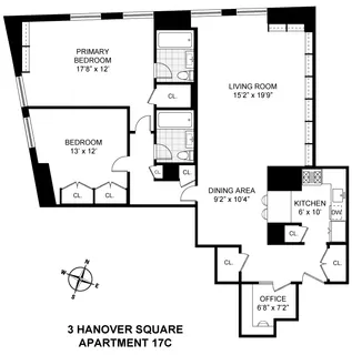 $1,295,000 | 3 Hanover Square, Unit 17C | Financial District