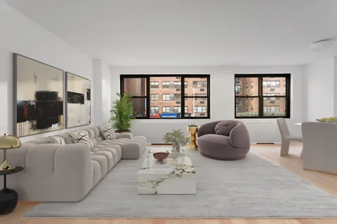 a view of a balcony with wooden benches