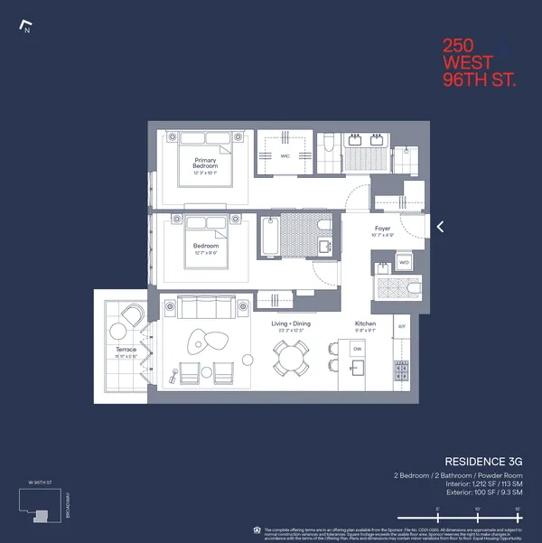 $2,250,000 | 250 West 96th Street, Unit 3G | Upper West Side