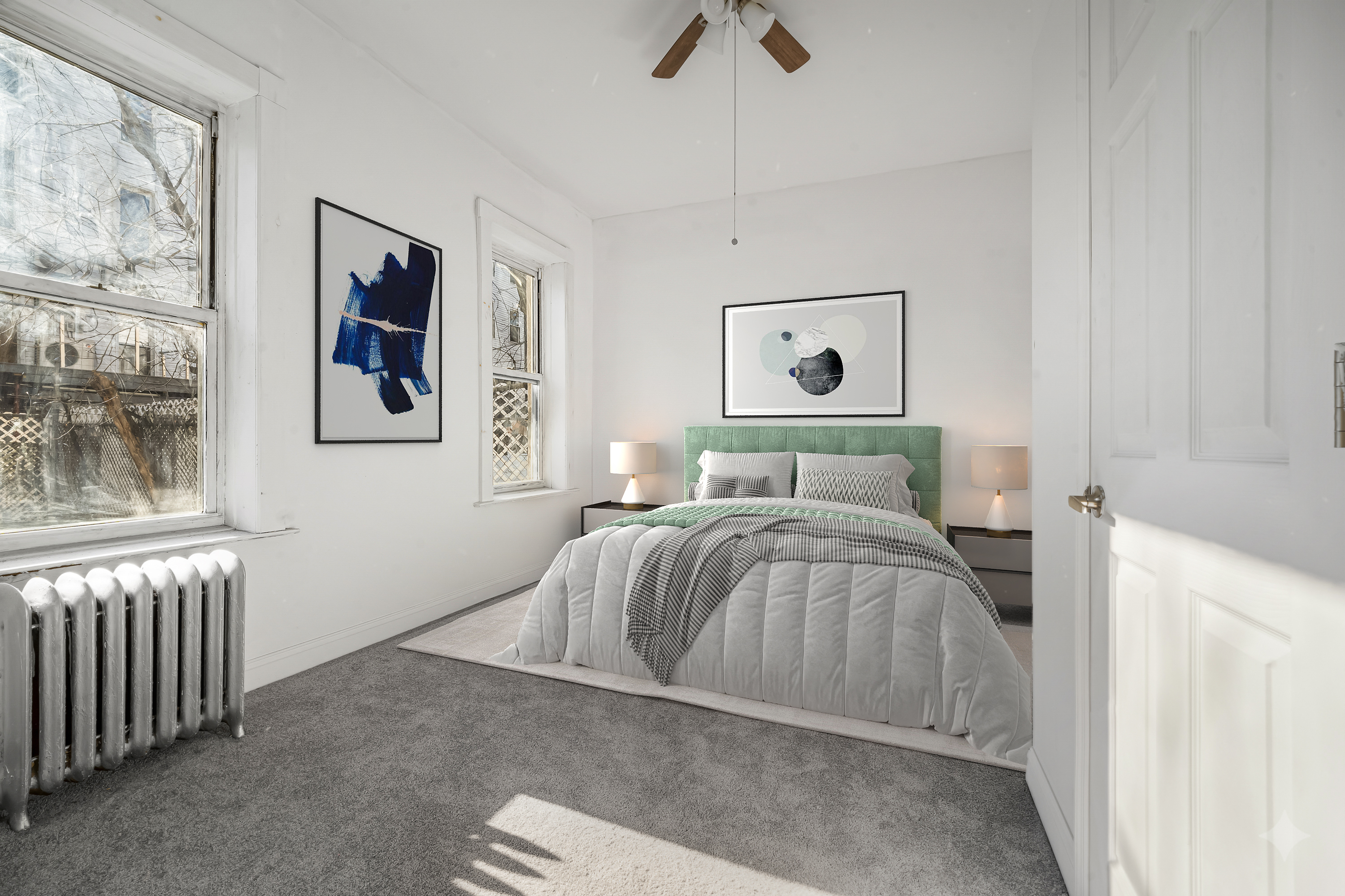 1384 Pacific Street, Unit A2 Brooklyn, NY 11216 - Photo 8 of 16 a bedroom with a bed and a window