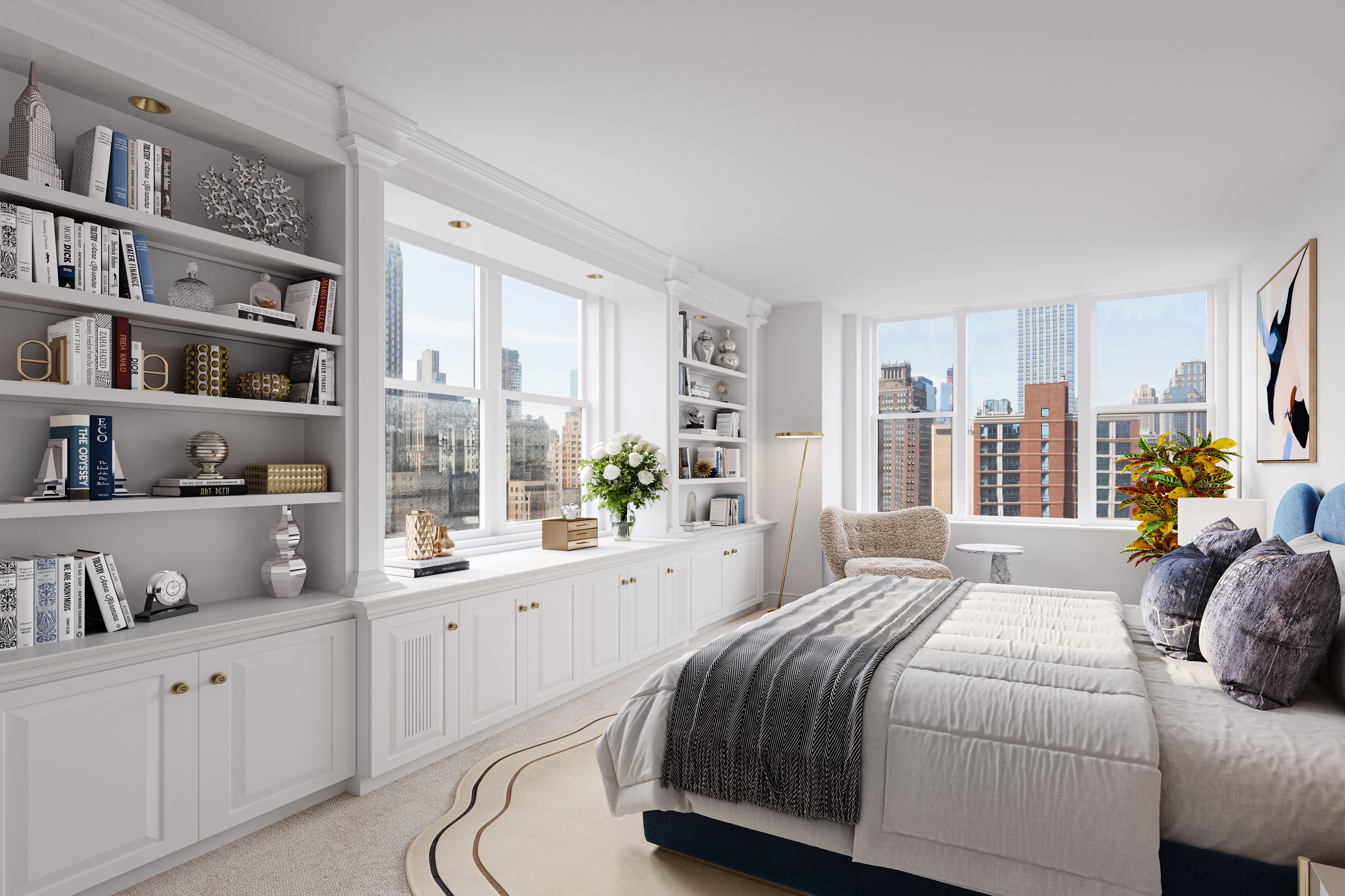 137 East 36th Street, Unit 21F Manhattan, NY 10016 - Photo 8 of 20 a bedroom with a large bed and a window